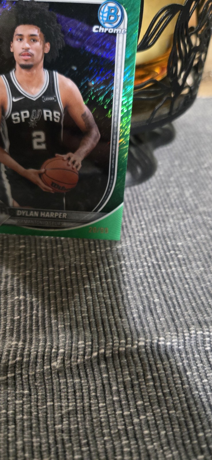 Topps 2025-26 Bowman Chrome Dylan Harper Spurs RC Green /99 #BCV-2