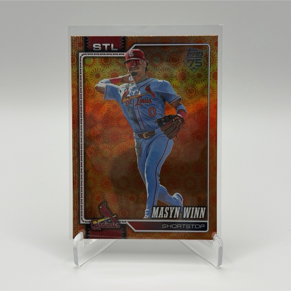Topps 2026 Masyn Winn #526 Orange “SUN” Holo Foil St. Louis Cardinals