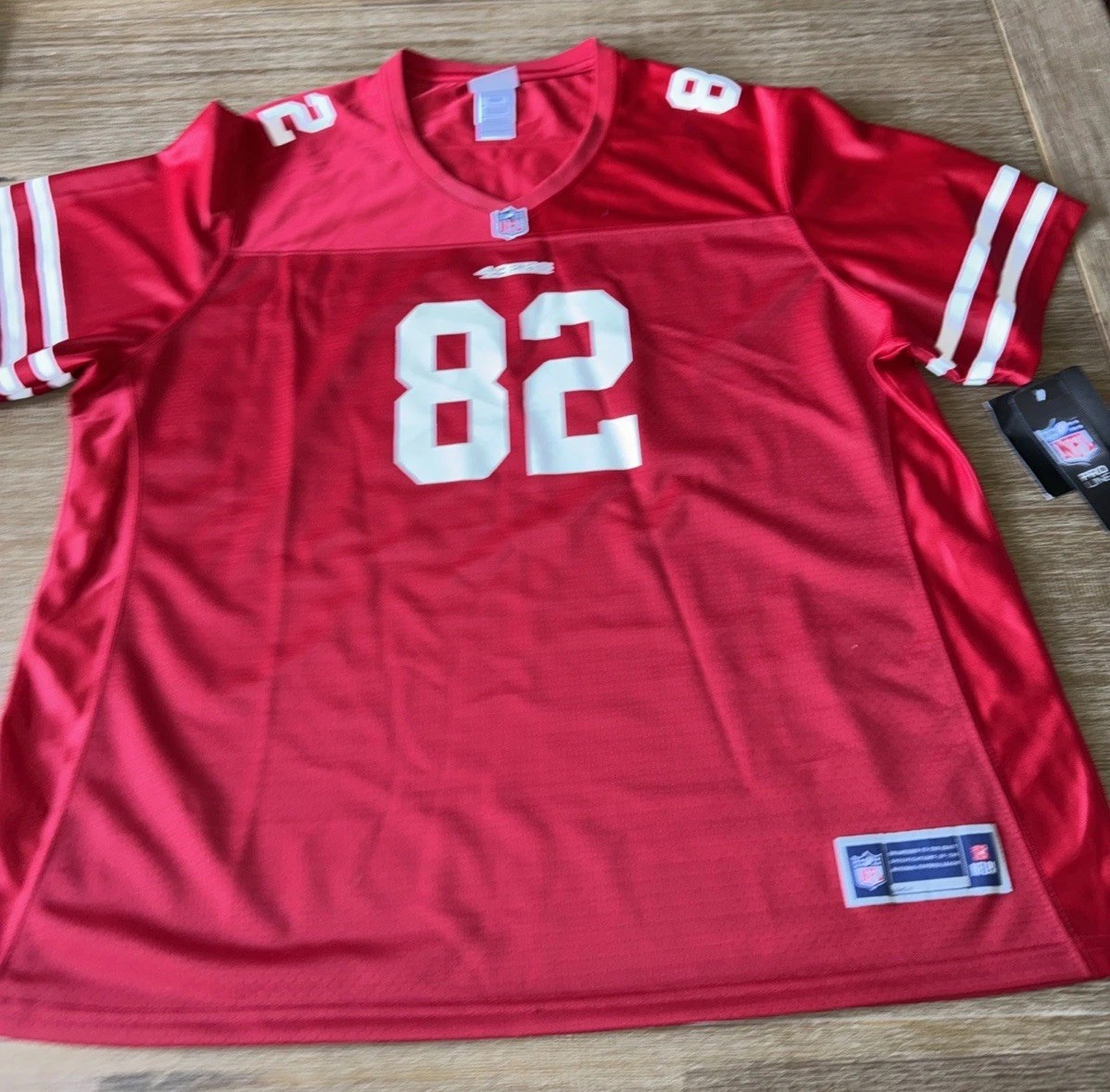 NWT NIKE NFL ON FIELD SAN FRANCISCO 49ERS DWELLY # 82 JERSEY SIZE 2XL/2TG/2EG