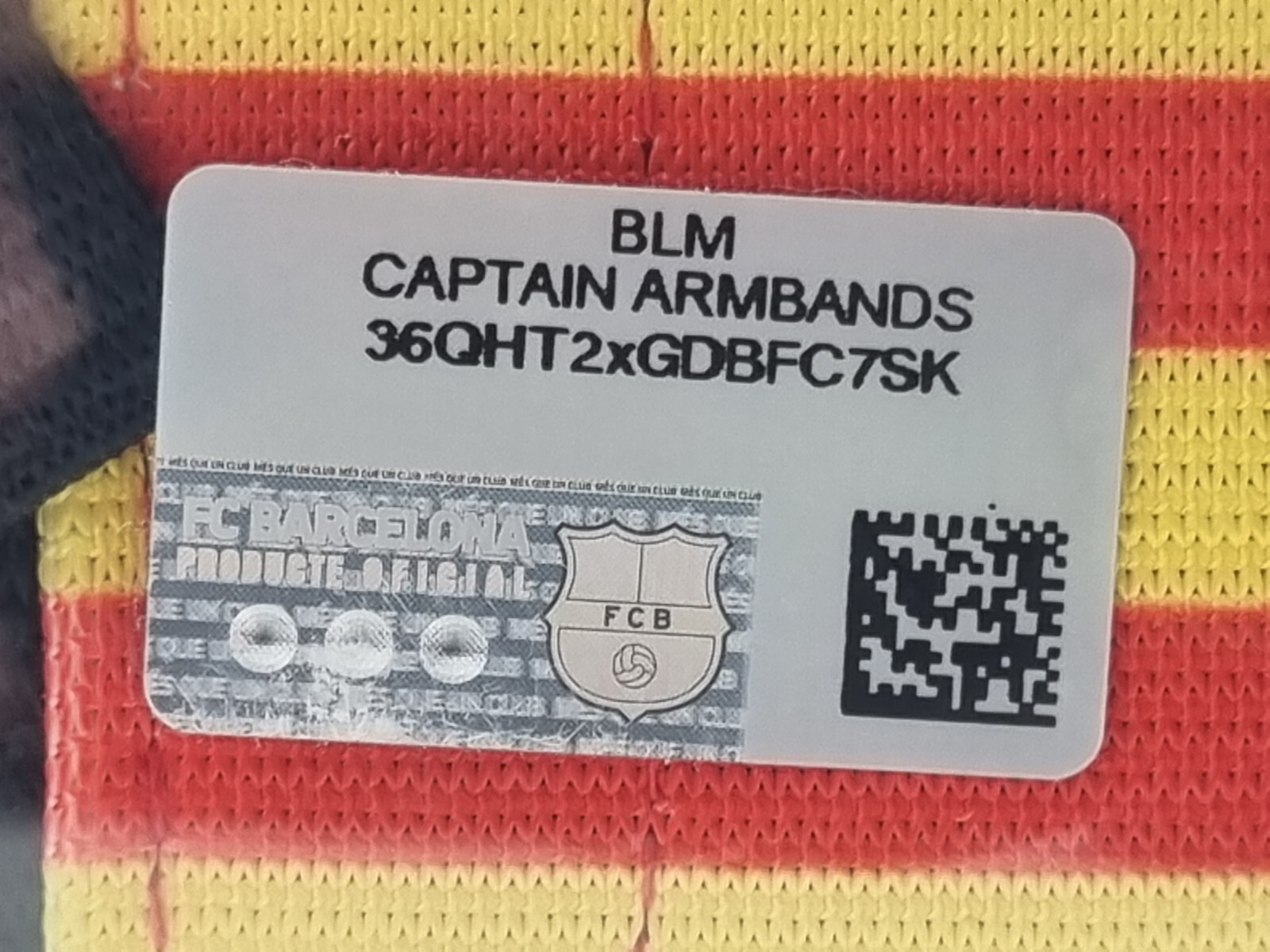 Messi Messi captain armban original Hand Signed w/coa Free shipping worldwide