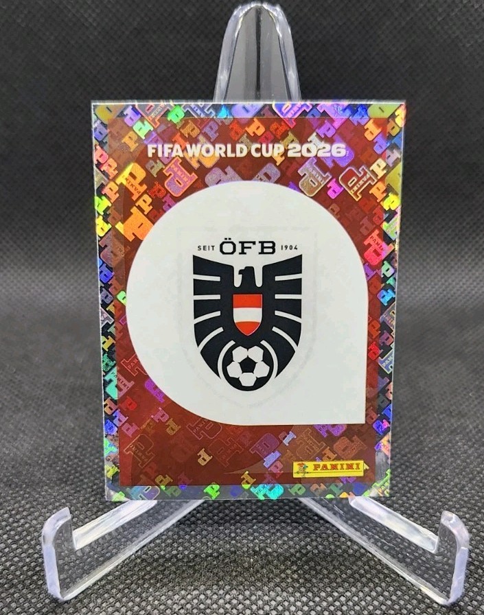 FIFA World Cup 2026 Panini Austria Badge Sticker AUT 1 Holographic