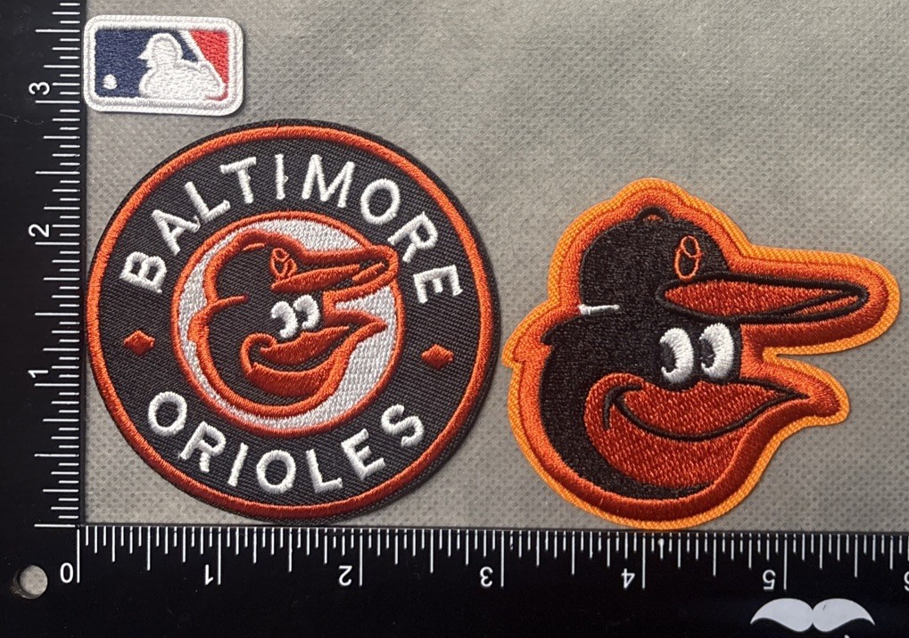 BALTIMORE ORIOLES LOT SET OF 3 MLB BASEBALL IRON ON PATCHES