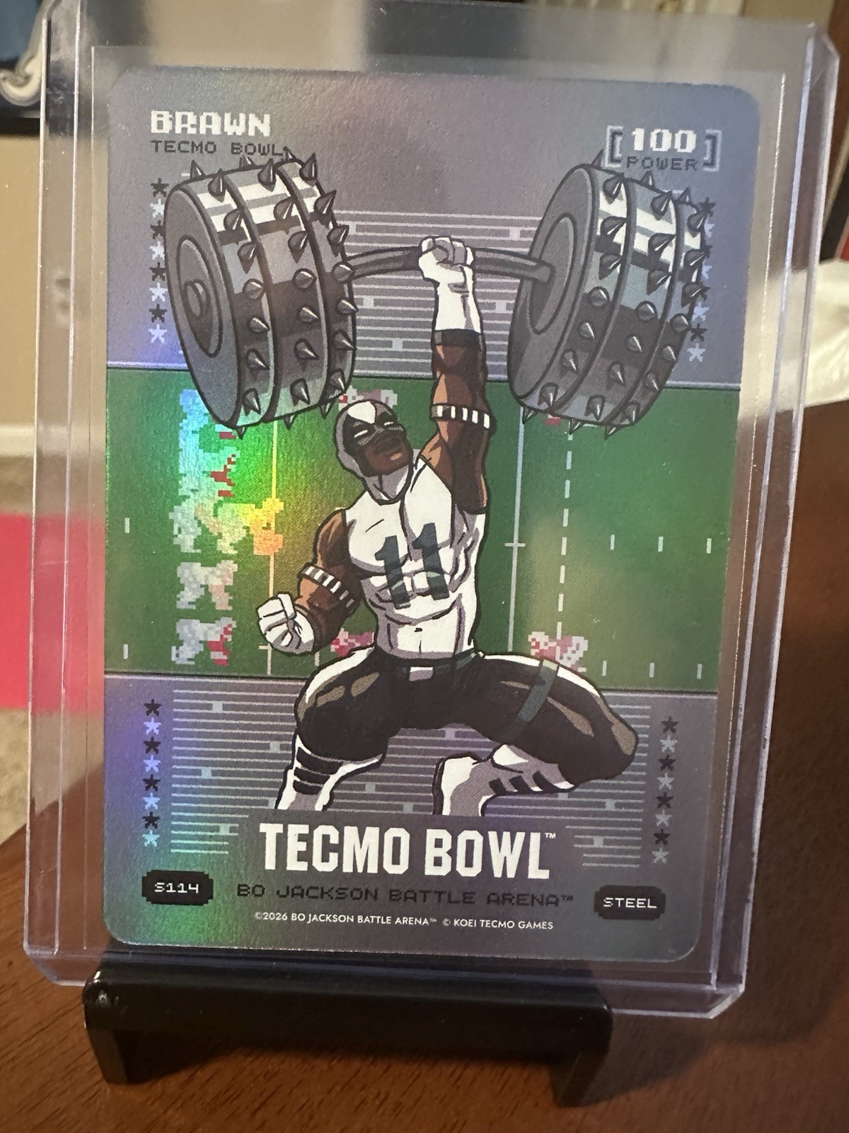 2026 Bo Jackson Battle Arena Tecmo A.J. Brown “Brawn” Silver Battlefoil Steel