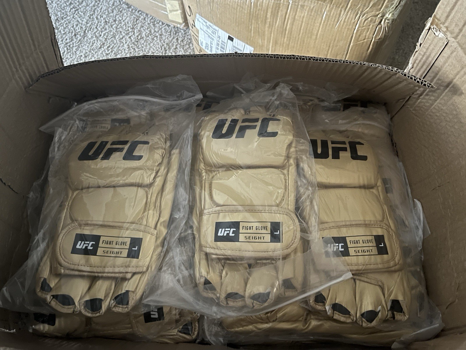 Bulk Wholesale UFC Gold Replica MMA Gloves 10 Pairs- Ships From USA