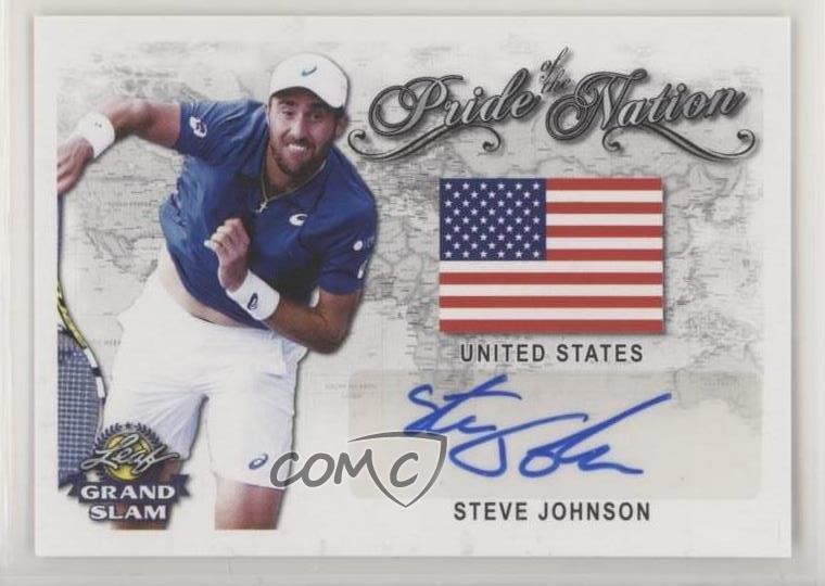 2018 Leaf Grand Slam Pride of the Nation Steve Johnson #PN-SJ1 Auto uk2