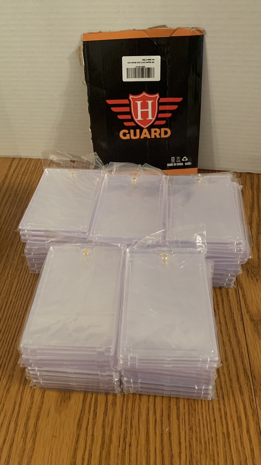 H Guard 50 pcs Gold Magnet Uv Protection Diamond corner Ultra Clear card protect