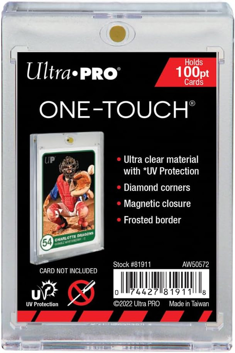 10 100Pt Magnetic Card Holder Cases – Holds Thick Baseball, Football, Hockey Ca