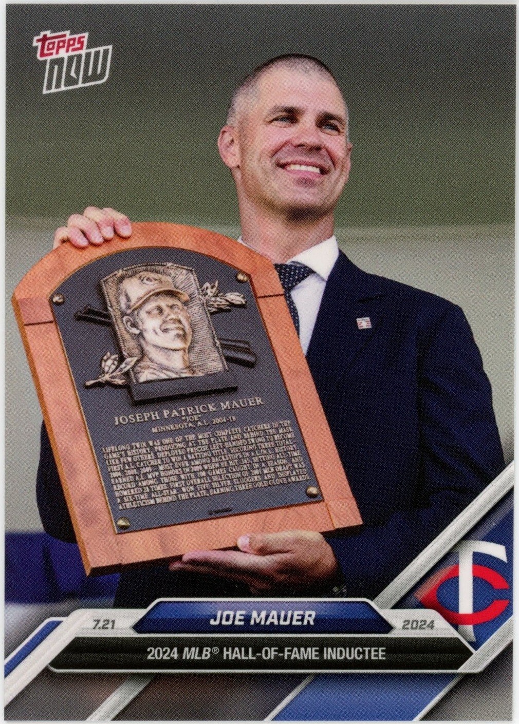 JOE MAUER 2024 TOPPS NOW MLB HALL OF FAME #447 MINNESOTA TWINS
