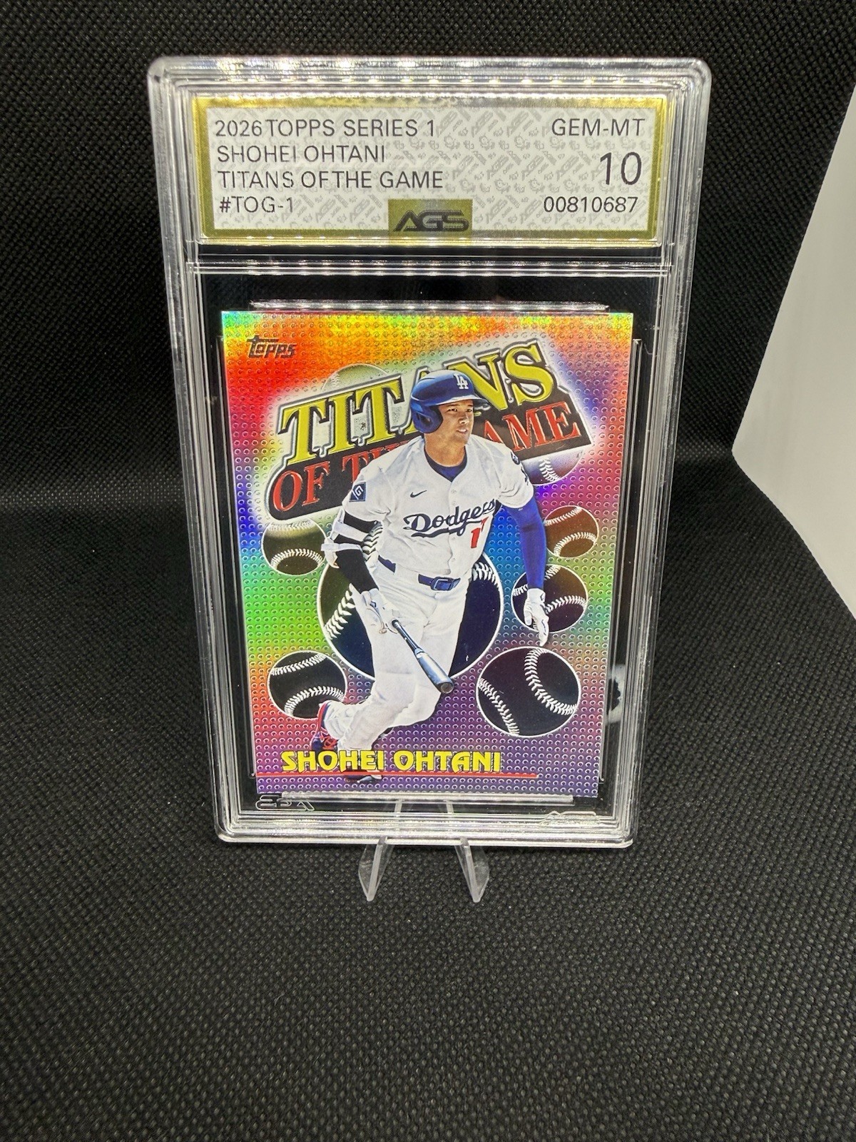 Title: 2026 Topps Series 1 Shohei Ohtani Titans of the Game Graded AGS 10 GEM-MT