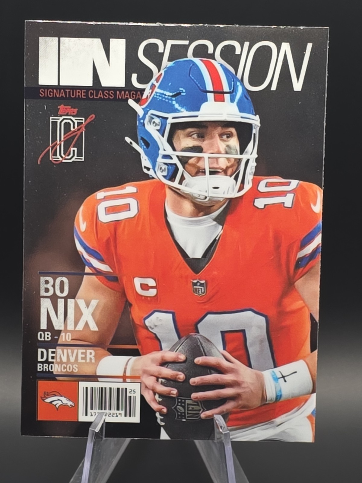 2025 Topps Signature Class Football Bo Nix #IS-7 In Session Denver Broncos
