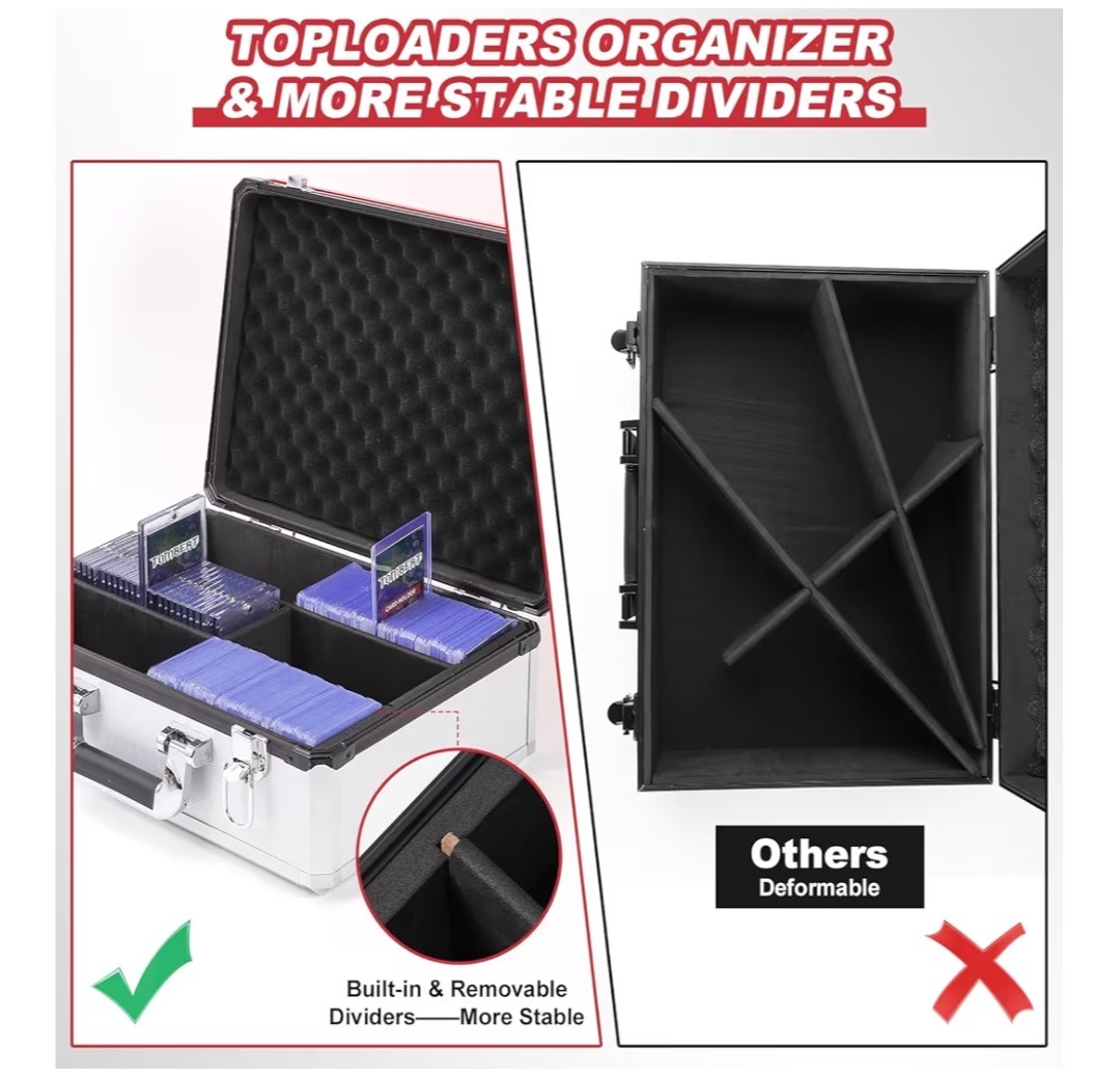 tombert (2025 New Upgrade) Toploader Storage plus Box for 3″ x 4″ 35pt Rigid,…