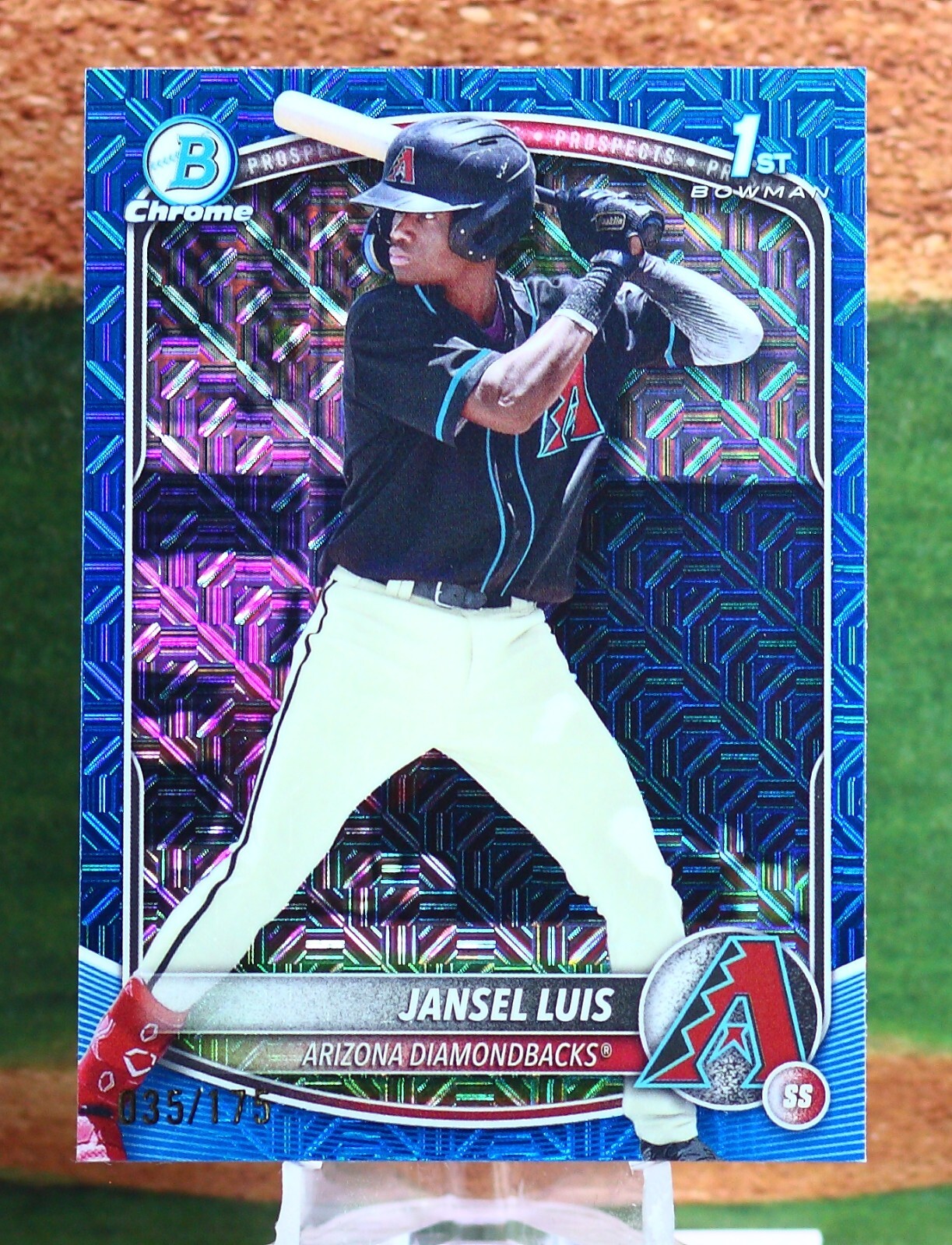 JANSEL LUIS – 2025 BOWMAN CHROME MEGA BOX PROSPECTS NAVY REFRACTOR #BCP84