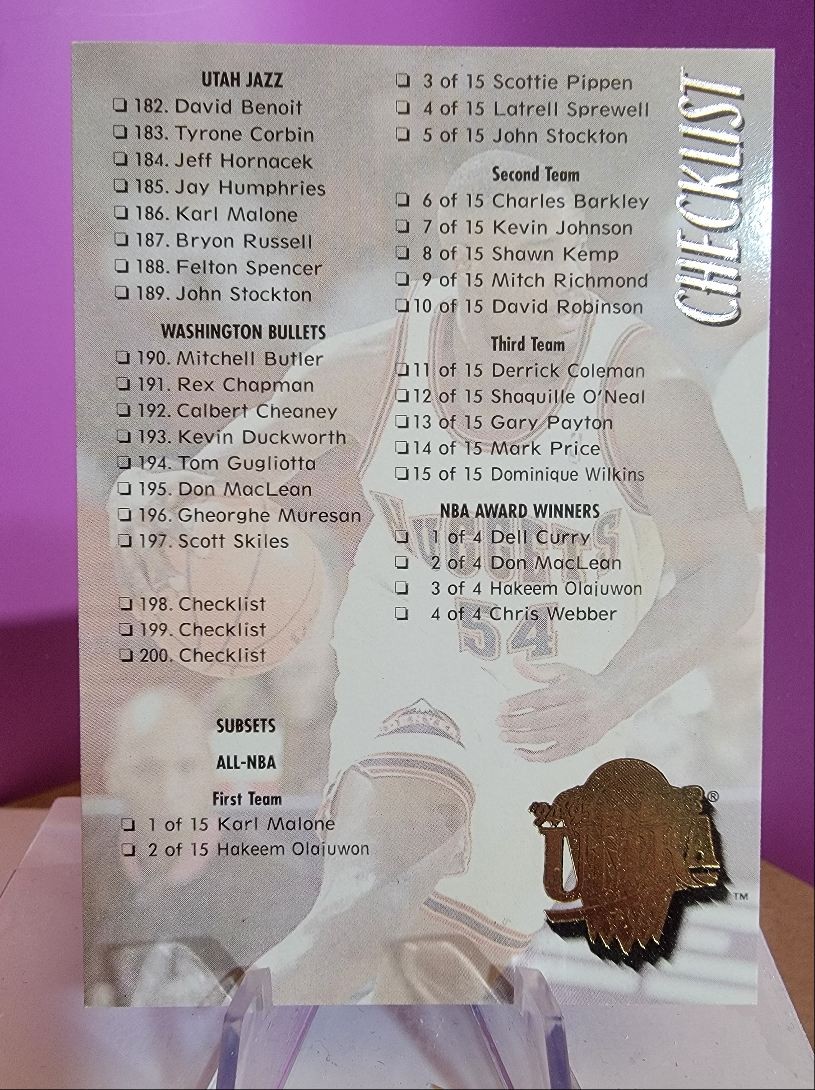1994 Fleer Ultra #200 Checklist