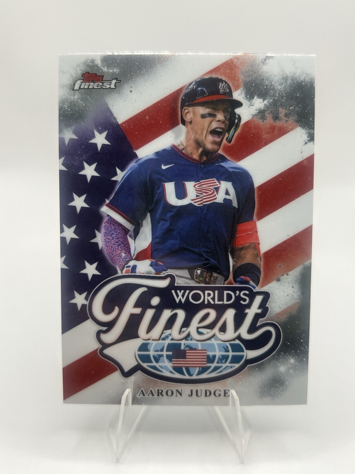 AARON JUDGE 2026 Topps Finest WF-1 Worlds Finest Insert USA New York Yankees WBC