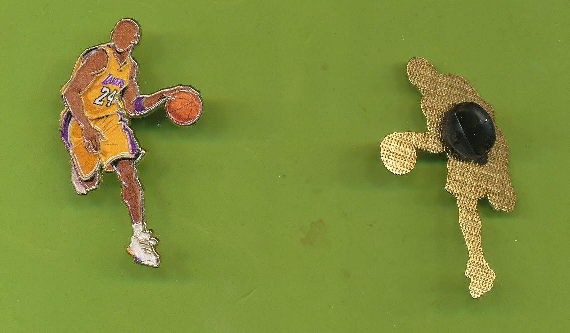 1-3/8″ High Quality Enamel Player Lapel Pin – Kobe Bryant Los Angeles Lakers