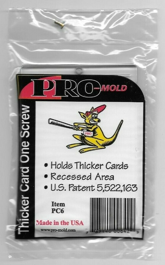 10 PRO-MOLD PC6 THICKER CARD 1 SCREW SCREWDOWN 50 PT GAME USED FREE SHIPPING