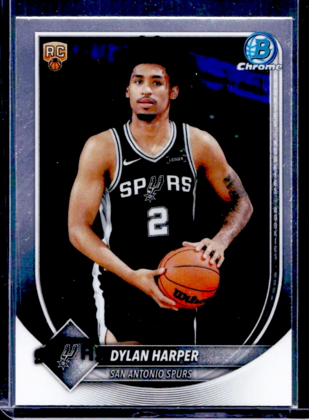 Dylan Harper RC 2025-26 Bowman Chrome Base HM9 BCV-2 San Antonio Spurs