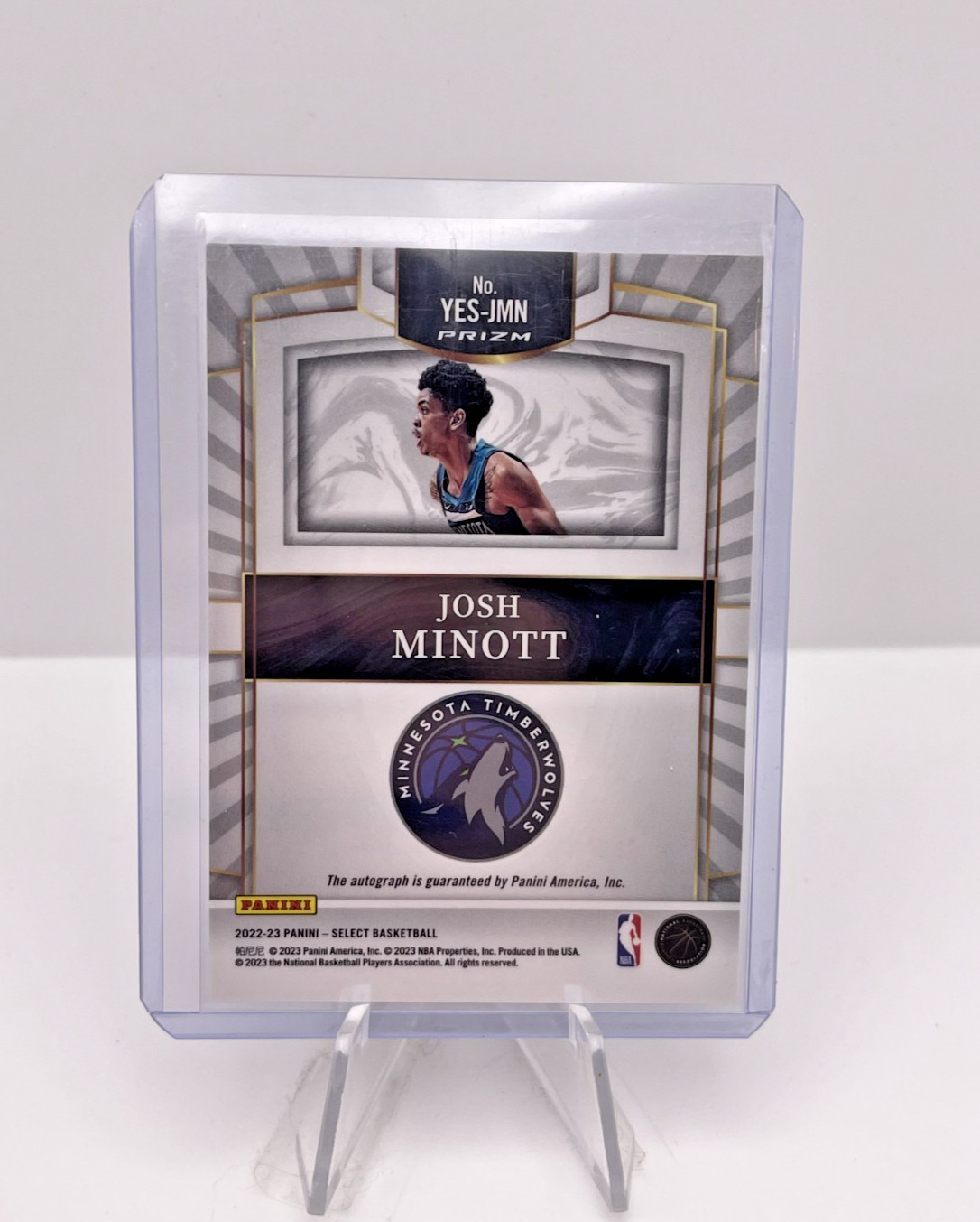 2022-23 Panini Select Youth Explosion Silver Prizm Josh Minott RC Auto YES-JMN