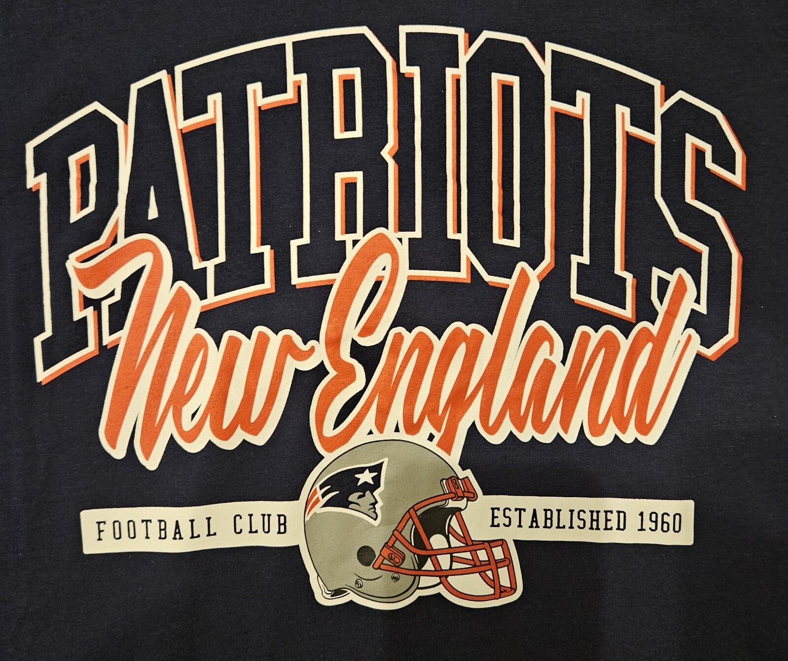 New England Patriots SS T-shirt XL NFL Team Apparel NWT Graphics On Both Sides