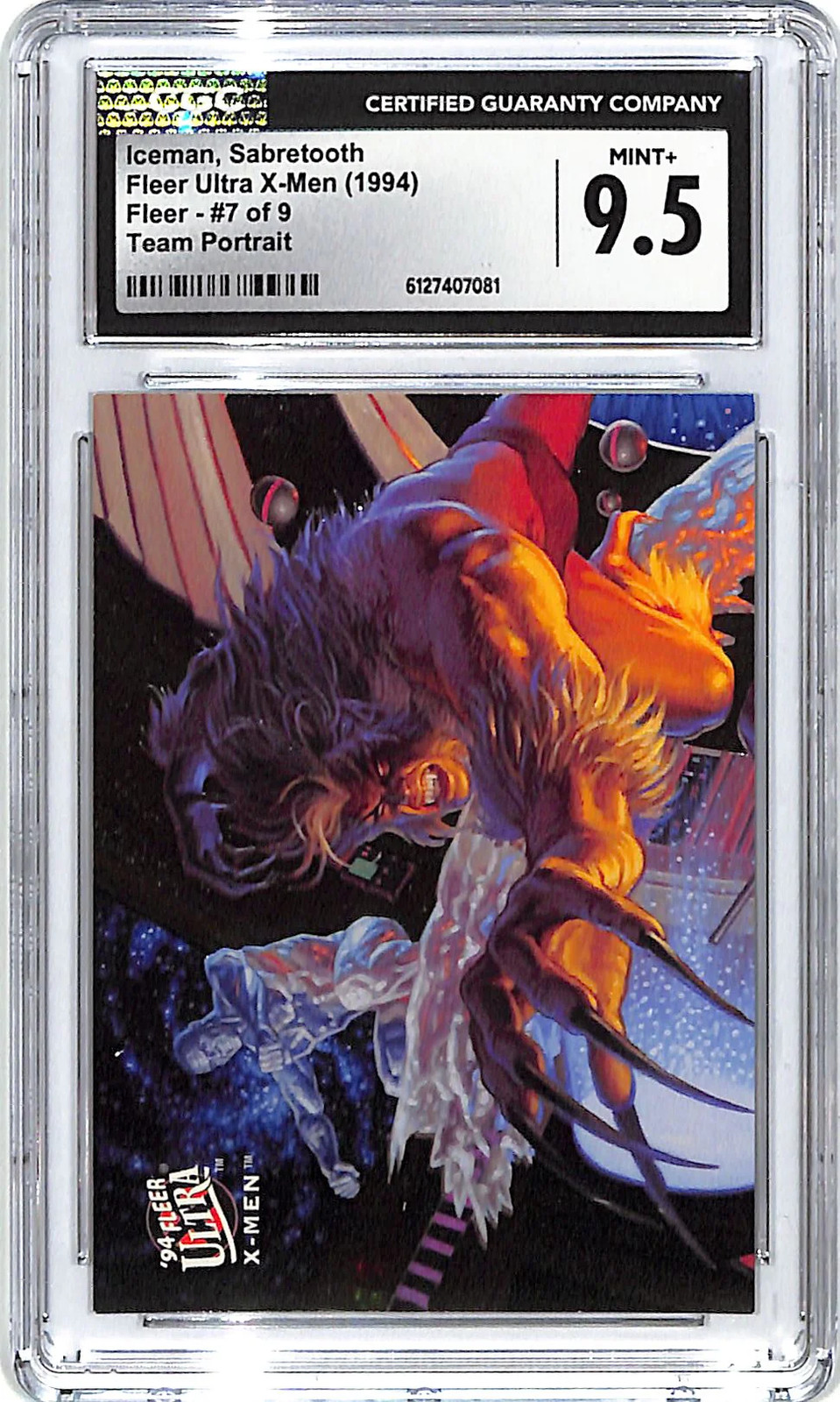 1994 Fleer Ultra X-Men Iceman Sabretooth Team Portrait CGC 9.5