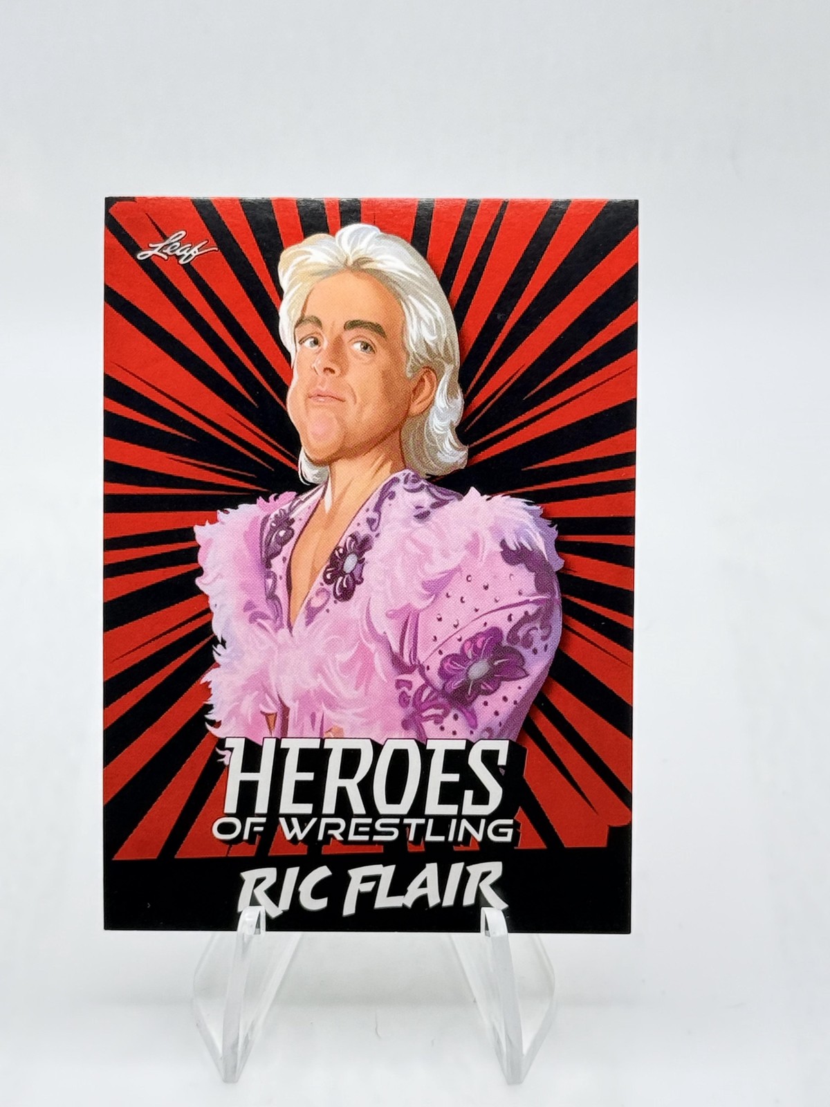 2023 Leaf Heroes of Wrestling Ric Flair WWE The Nature Boy #B-7 Red Variation