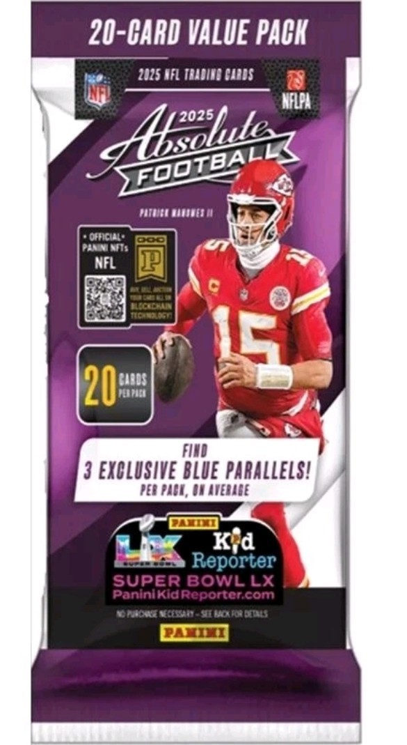 2025 Panini Absolute Football Fat Pack Trading Cards – 1 Pack