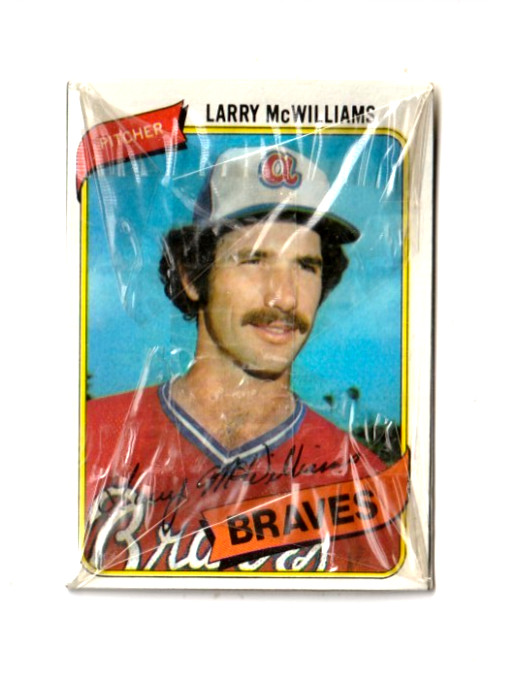 1980 Topps Squirt Baseball 3 Card Factory Sealed Pack Larry McWilliams On Back