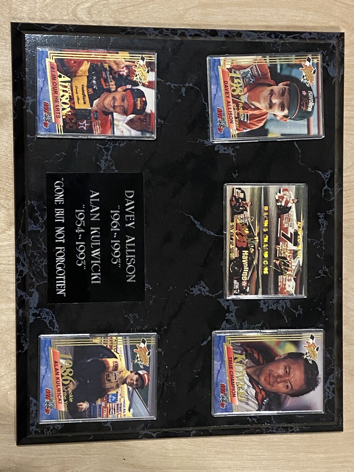 In Memory Davey Allison & Alan Kulwicki Memorial Wall Plaque 10.5″ x 13″ NASCAR