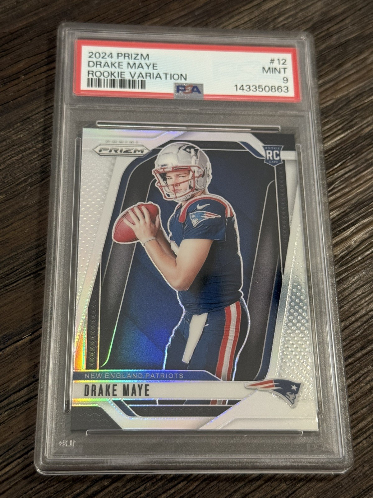 2024 Panini Prizm – Rookie Variations Drake Maye #12 Silver Prizm (RC)