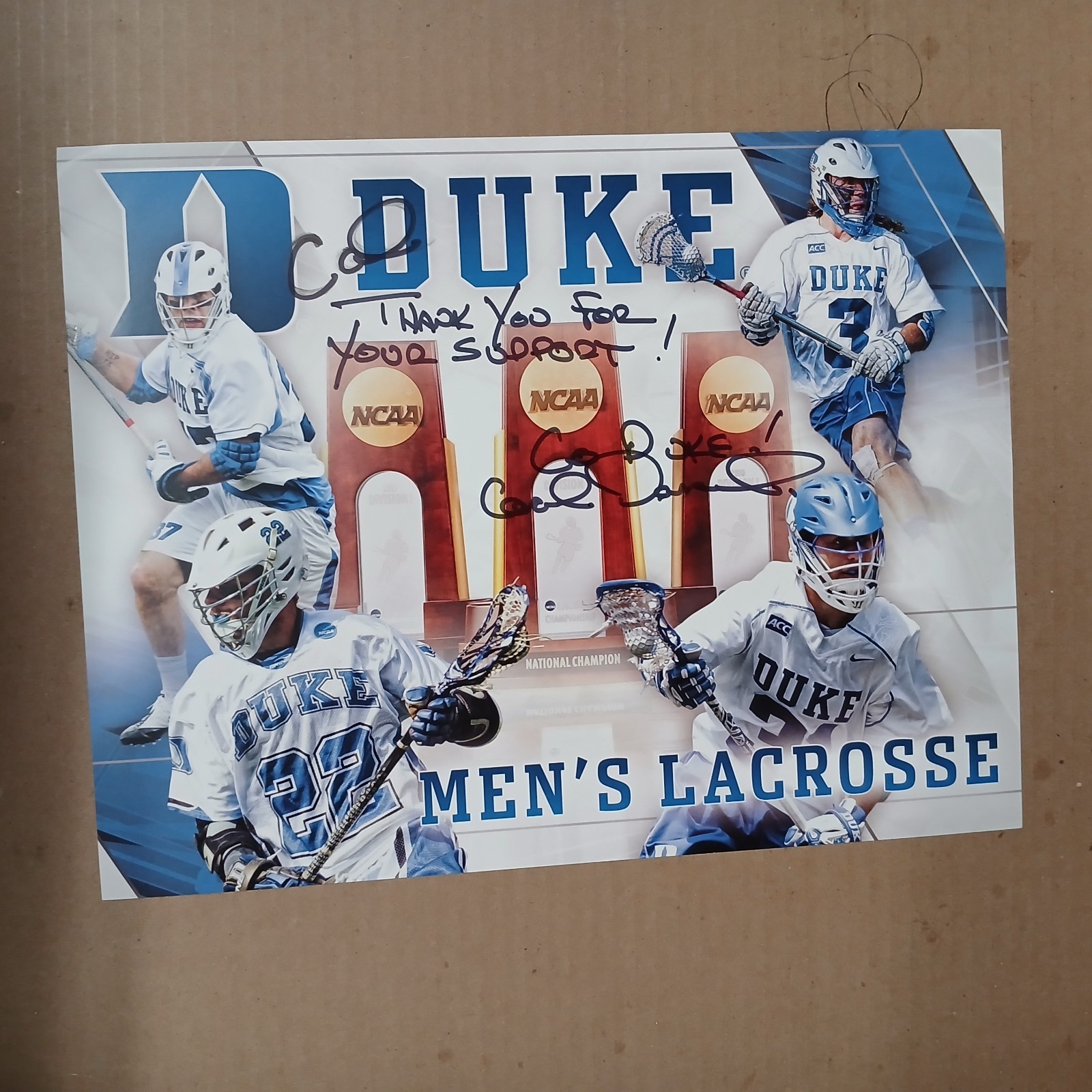 John Danowski Autographed 8×10 Photo Duke BlueDevils Lacrosse