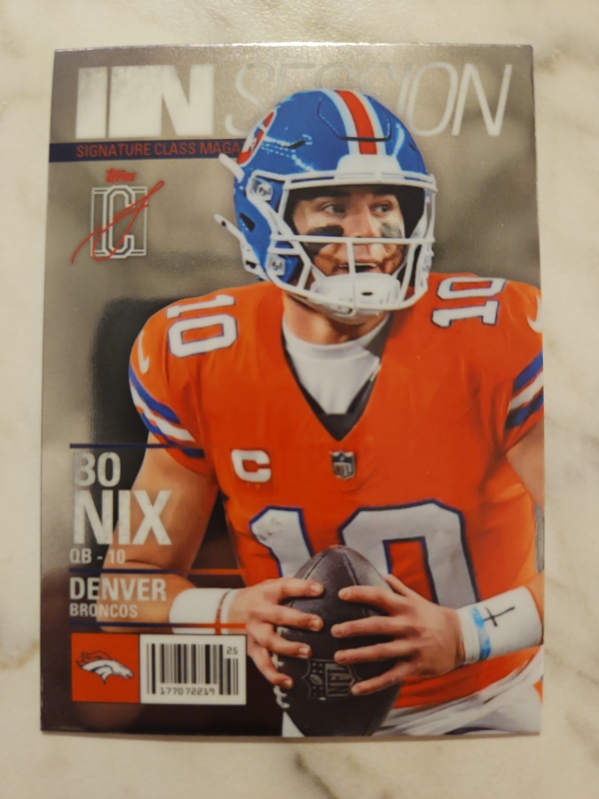 2025 Topps Signature Class Bo Nix #IS-7 IN SESSION Broncos QB SHIPS ASAP
