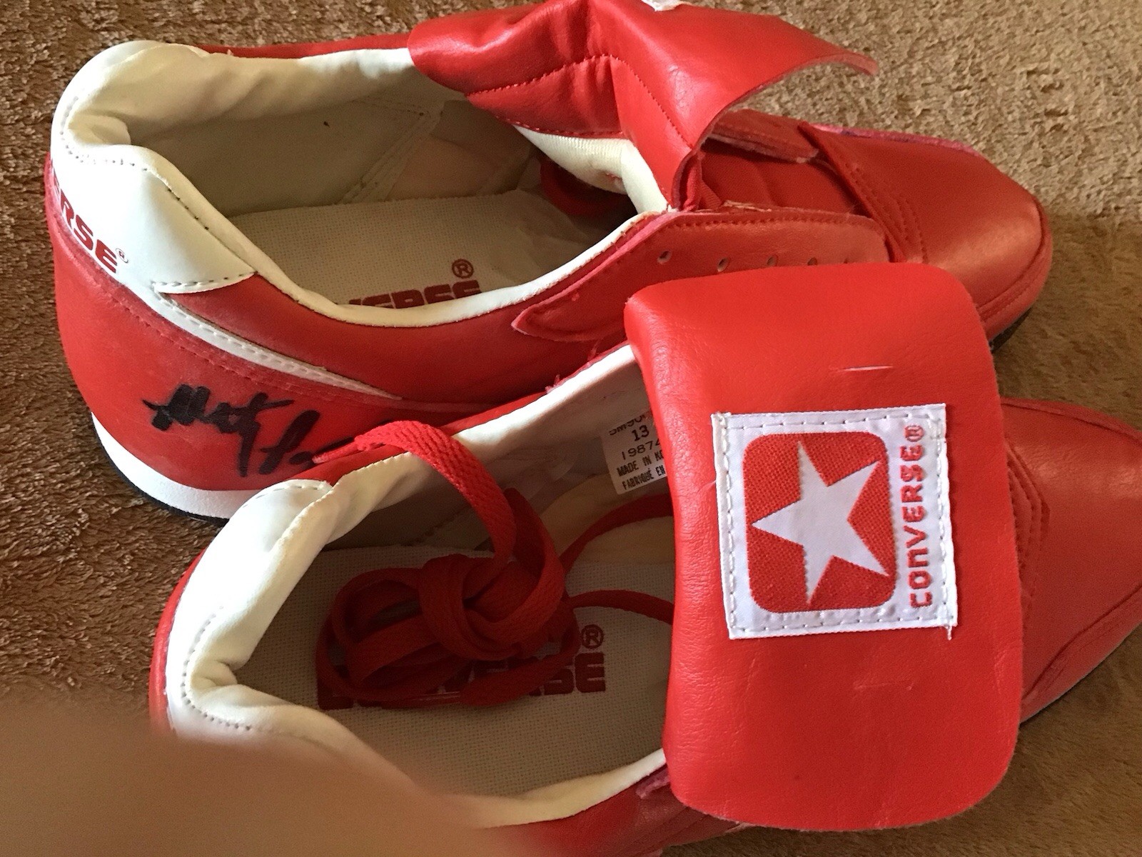 Vintage Converse New Unknown Autographed Size 13 ( No Box) Baseball Cleats