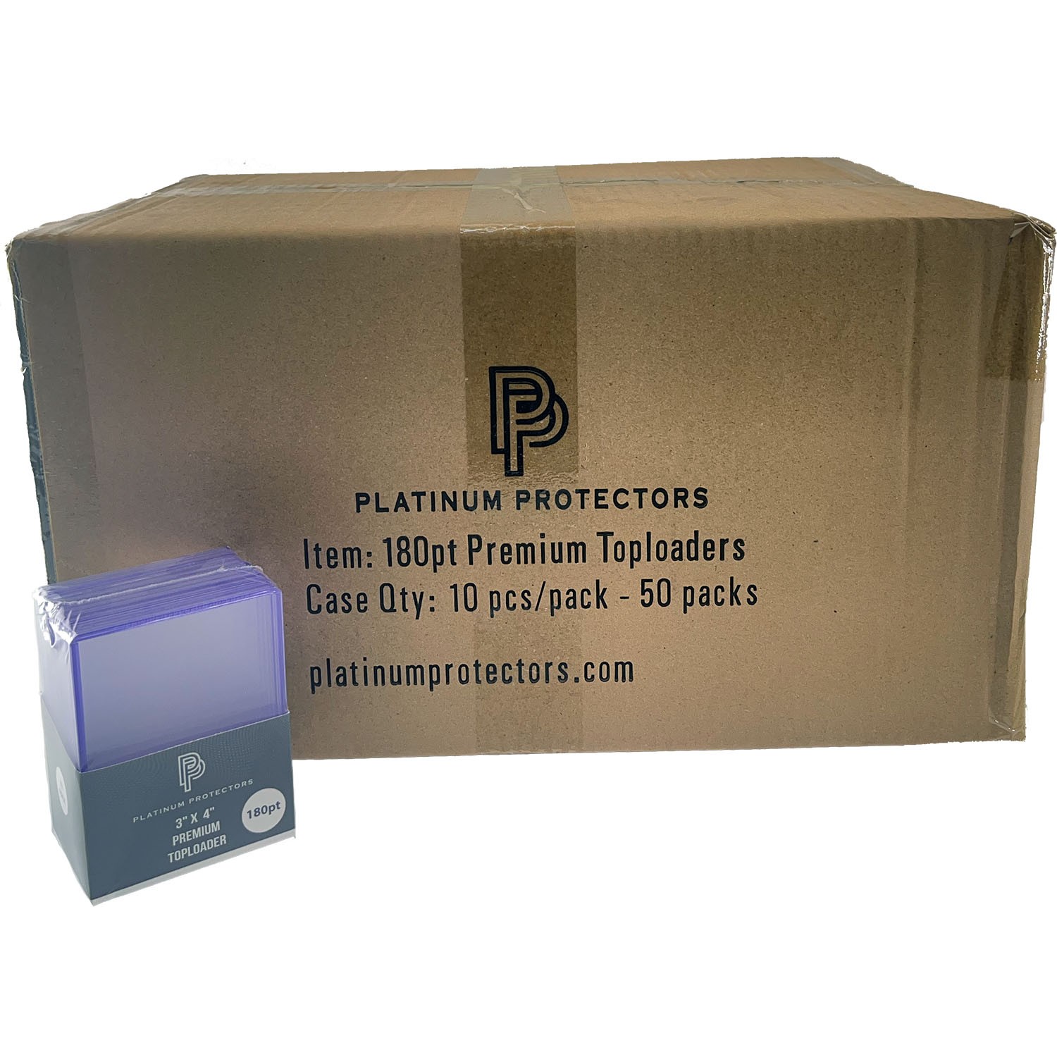 500 – 180pt Top Loaders Full Case Platinum Protectors Premium Thick Toploaders