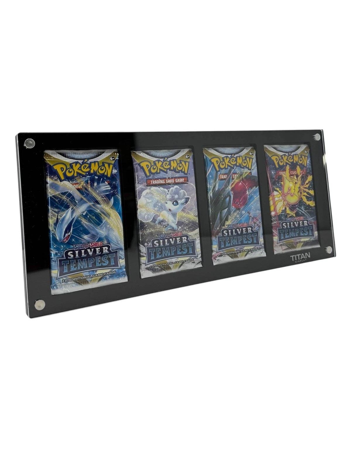 (4) Pack Hanging Wall Display Frame Magnetic Lid FITS Pokemon Booster Packs