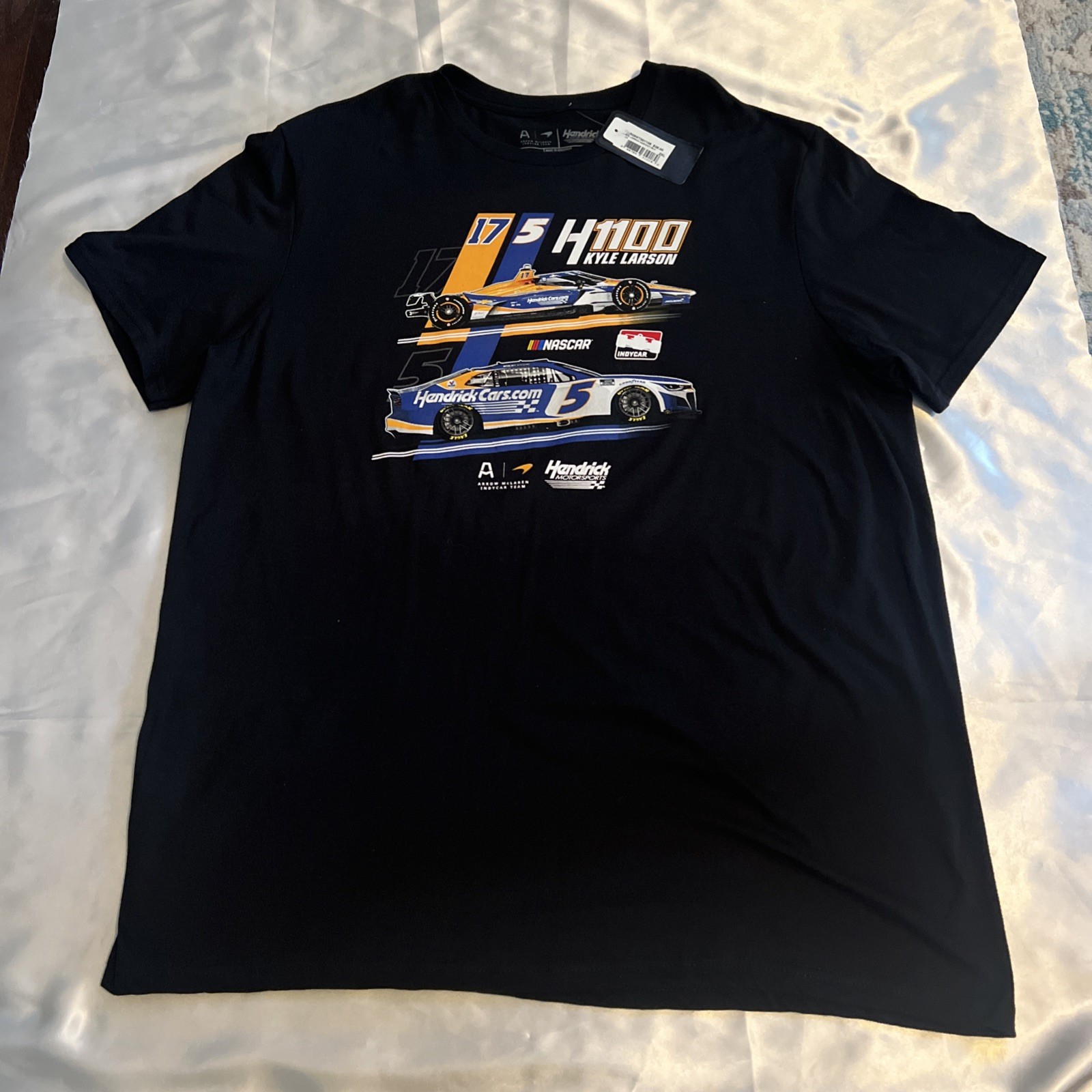 Kyle Larson Indy/NASCAR Cup H1100 Doublet T-Shirt Black 2XL