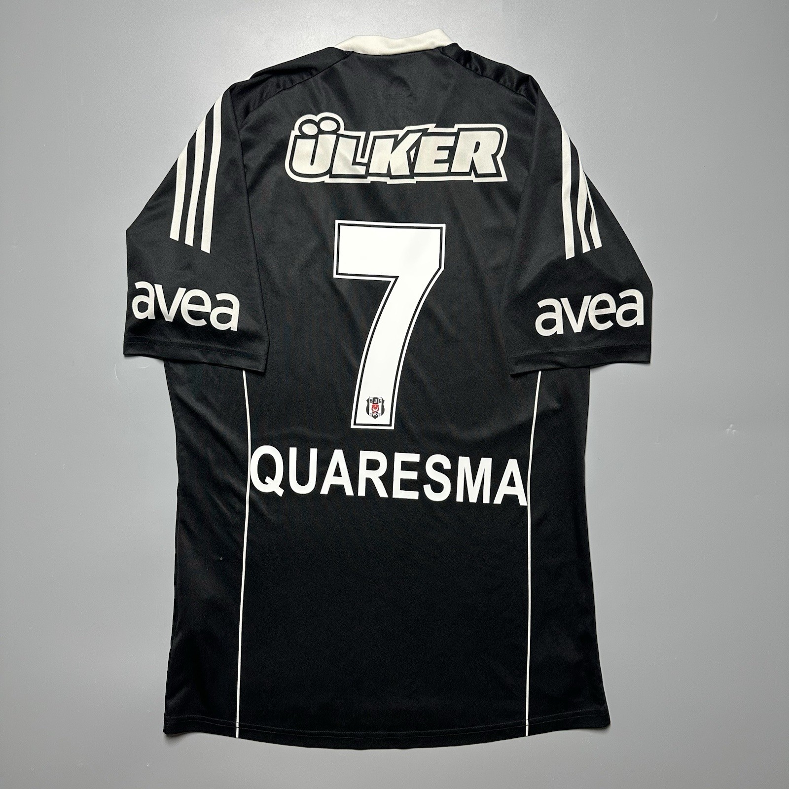 BESIKTAS JK ADIDAS 2011/2012 SOCCER AWAY JERSEY #7 QUARESMA SIZE “M” 024509