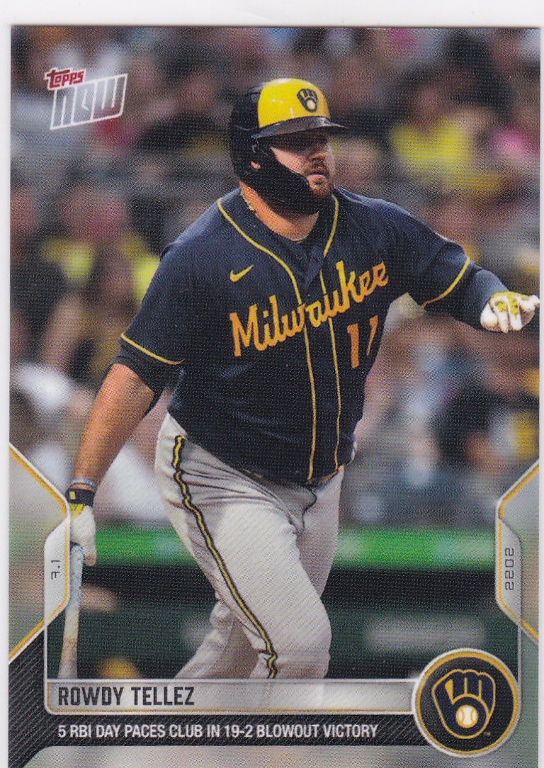2022 TOPPS NOW #446 ROWDY TELLEZ- MILWAUKEE BREWERS