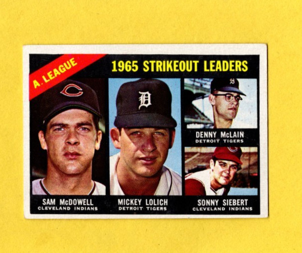 1966 Topps AL League Strikeout Leaders #226 Mickey Lolich Denny McLain G/VG MK