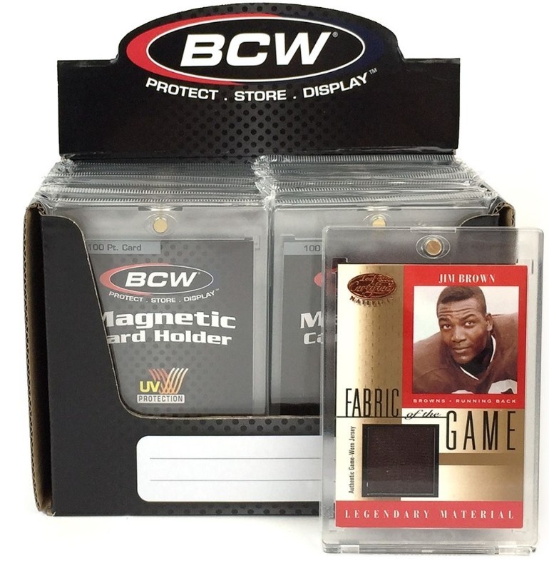(16 Pack) BCW One Touch Magnetic Card Holders with UV Protection – 100 PT.