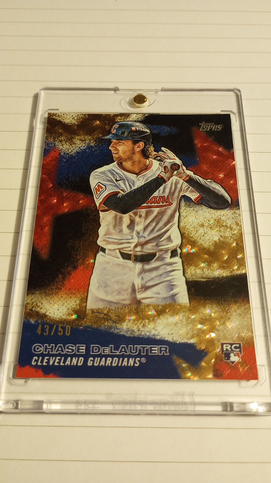 2026 Topps Series 2 Chase DeLauter RC Stars Of MLB Gold Crackle Parallel /50