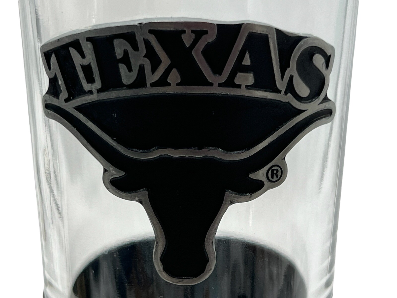 Texas Longhorns 22oz. Great American Products Pint Glass Metal Logo Silicon Grip