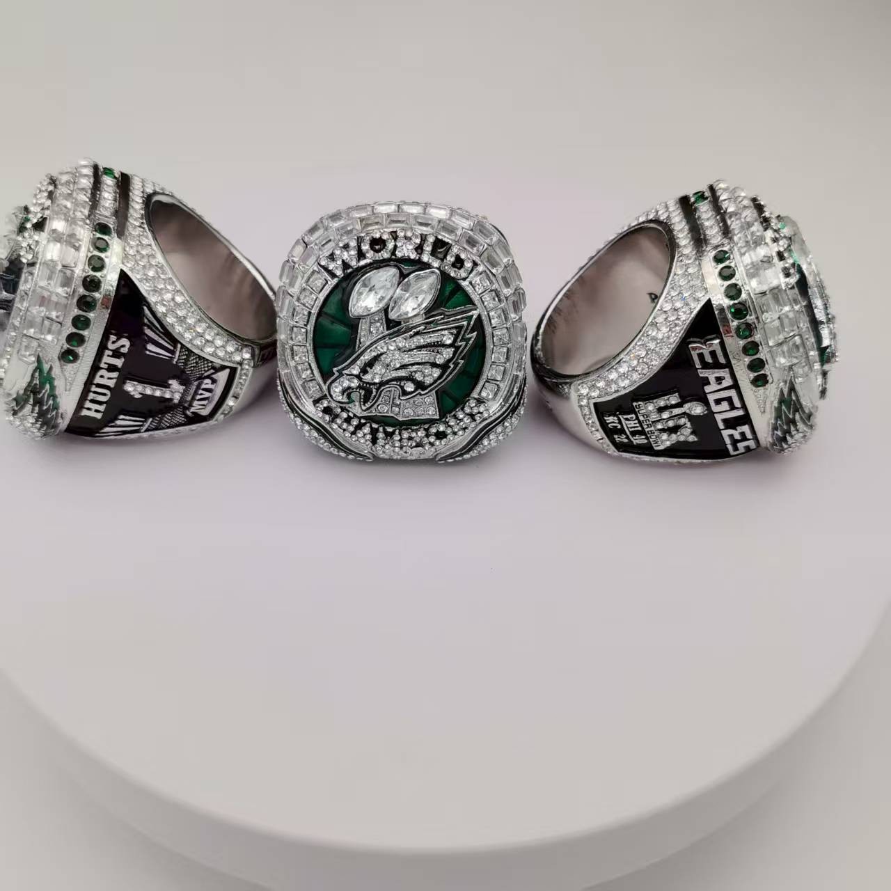 NFL 2025 🦅 Eagles Fan Ring Wing Out / HURTS/ Size 9-11-13