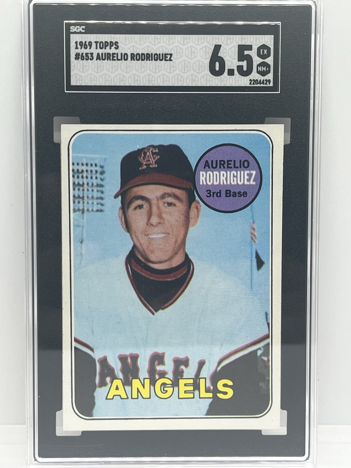 1969 Topps Aurelio Rodriguez #653 RC Rookie Leonard Garcia Batboy Error SGC 6.5