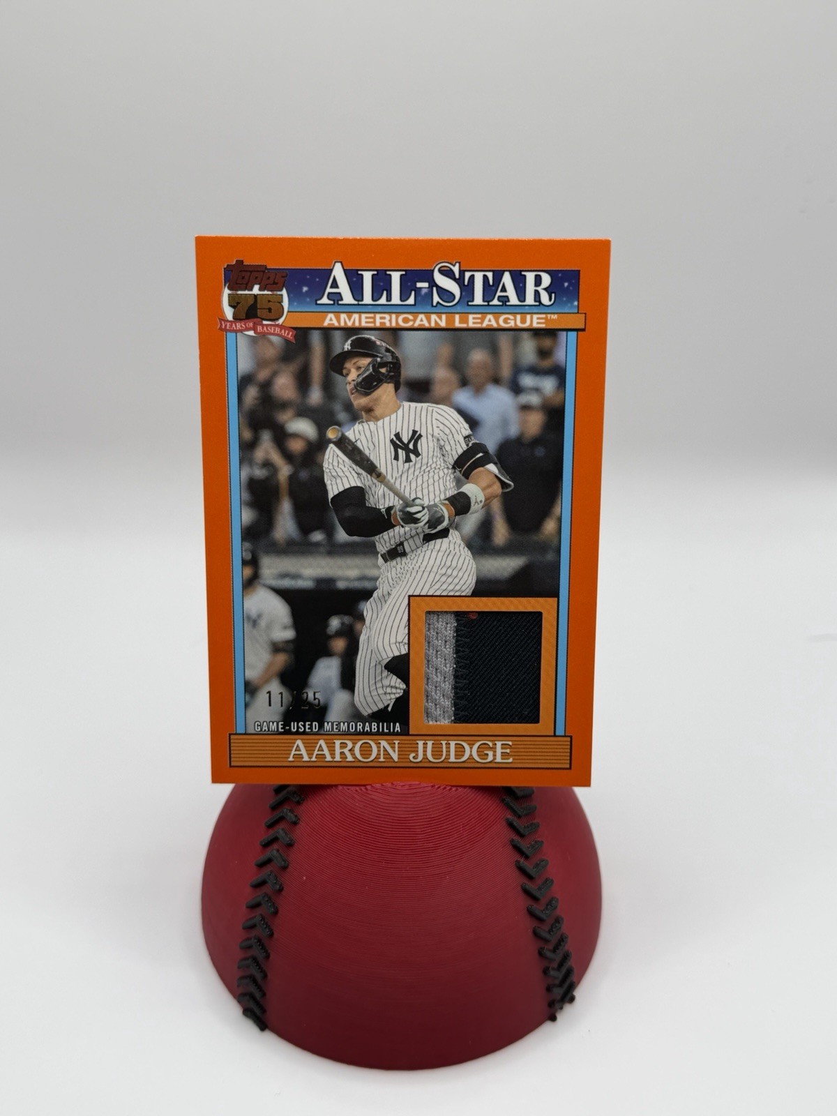 AARON JUDGE Orange /25 Multi-Color Relic Yankees #91ASR-AJ – 2026 Topps Series 2
