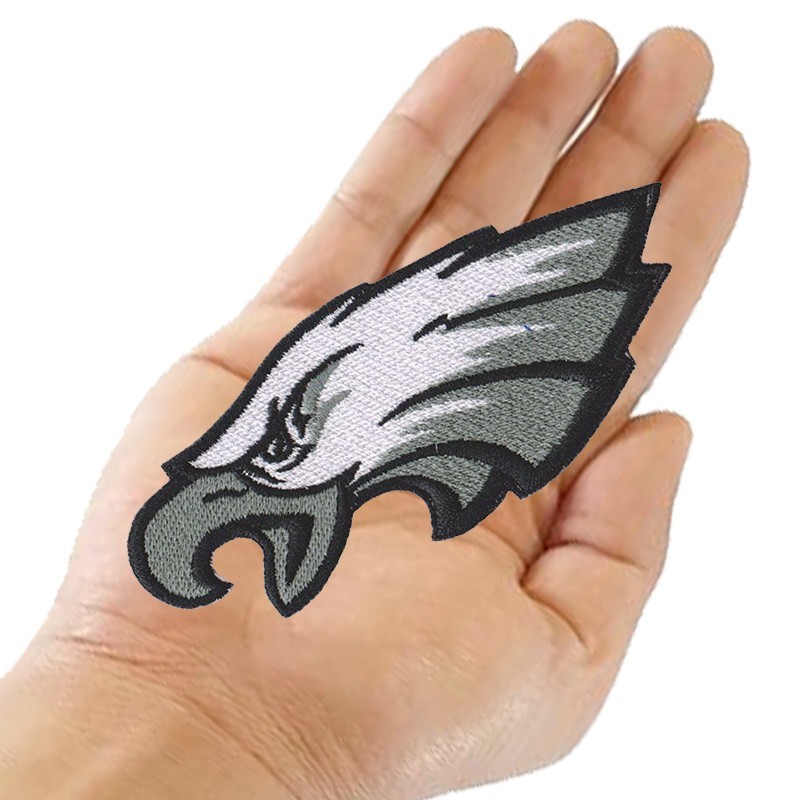 Wholesale Philadelphia Eagles Logo Size 4.5 in x 1.8 in Sew Iron on Patch DIY
