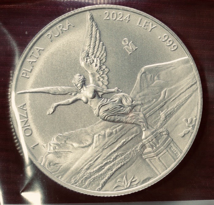 2024 Mexico Libertad 1 Oz (Troy Ounce) .999 Fine SiIver BU