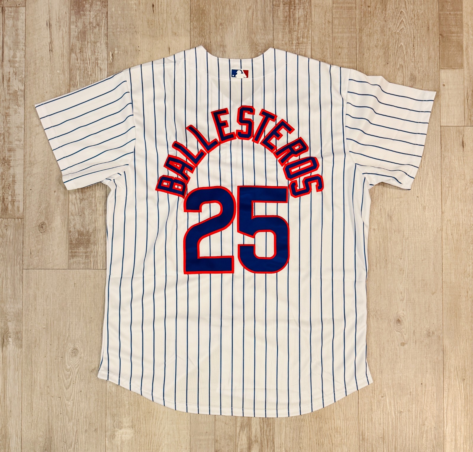 MOISES BALLESTEROS Chicago Cubs Home Pinstripes Jersey – Men’s Large