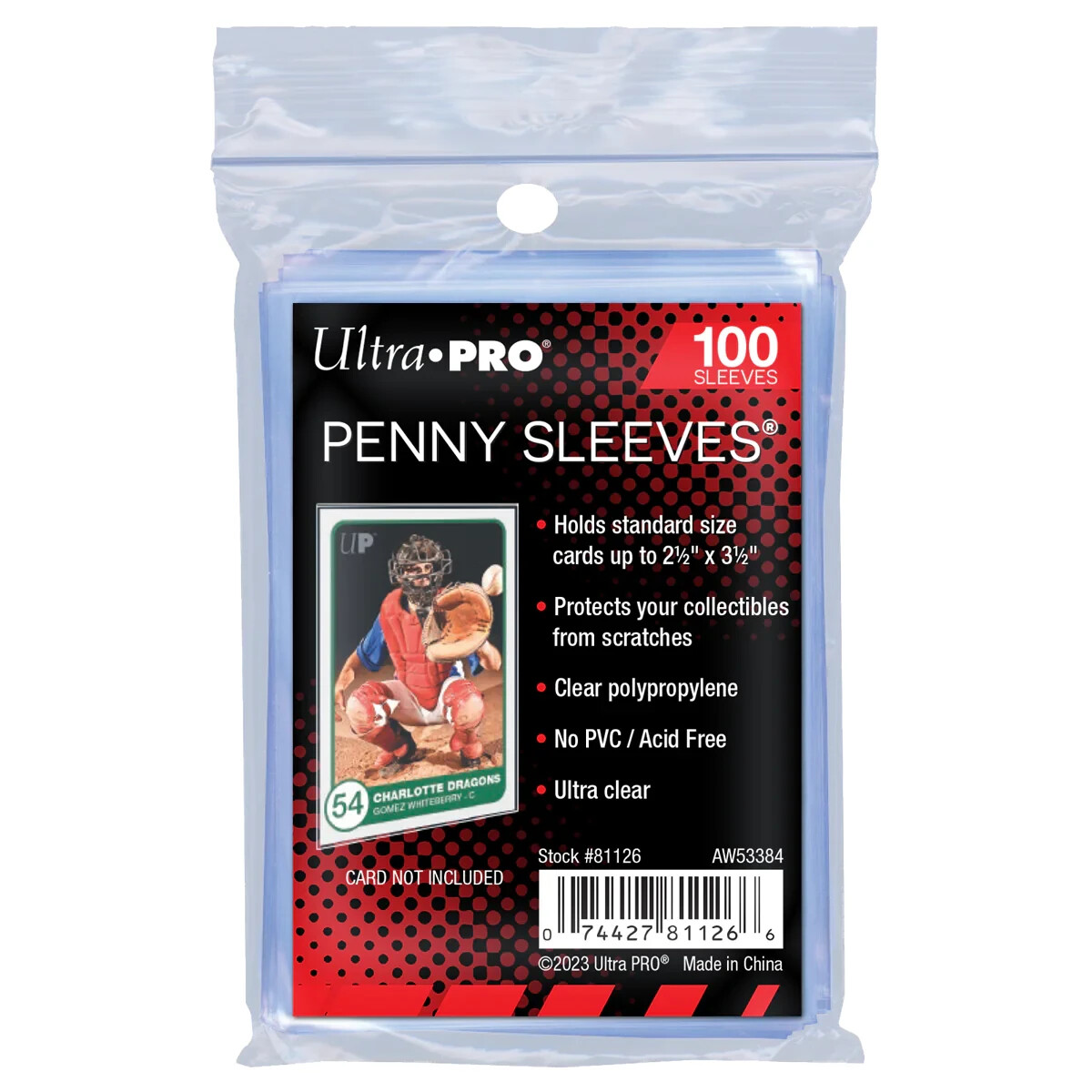 Ultra Pro Penny Card Soft Sleeves 30 Packs of 100 for Standard Cards, 3000 Total
