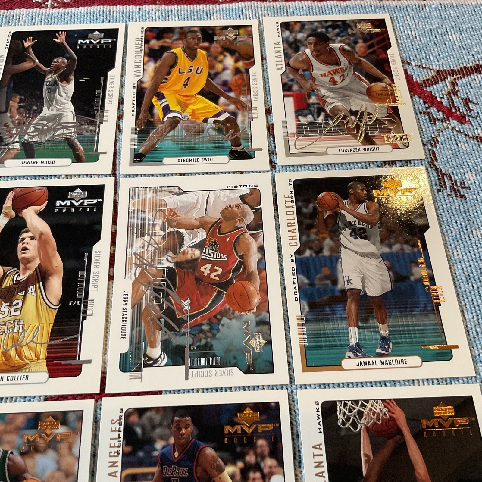 1999-00 Upper Deck MVP SILVER SCRIPT AND REG Basketball Lot Of 12 SEE List.