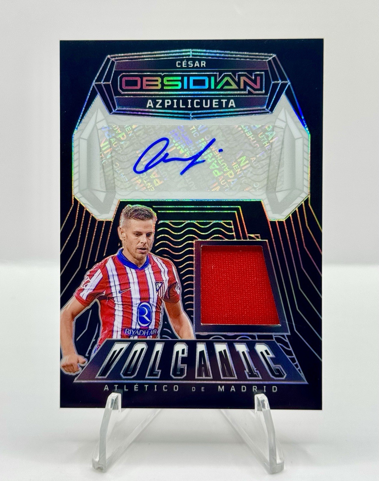 2024-2025 Panini Obsidian CÉSAR AZPILICUETA Red Patch Auto Atletico Madrid /199